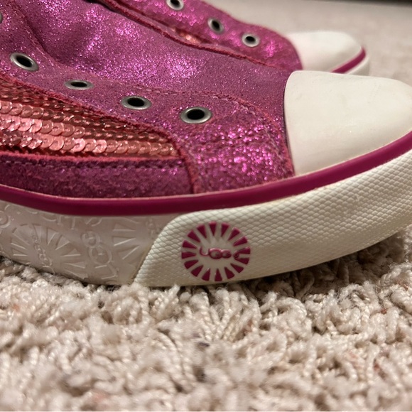 Ugg Laela Sparkles Pink Sequin Shoes Size 8 - Picture 2 of 7